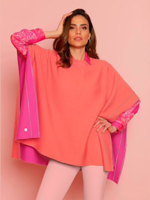 Poncho en tricot 90% laine vierge (mérinos) (Image 2)
