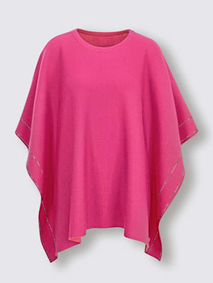Poncho en tricot 90% laine vierge (mérinos) (Image 5)