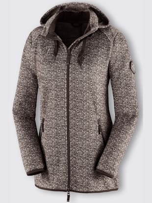 Veste polaire à capuche polaire tricotée à l'intérieur légèrement gratté