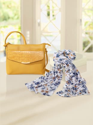 Sac à main avec écharpe en coloris tendance (Image 1)