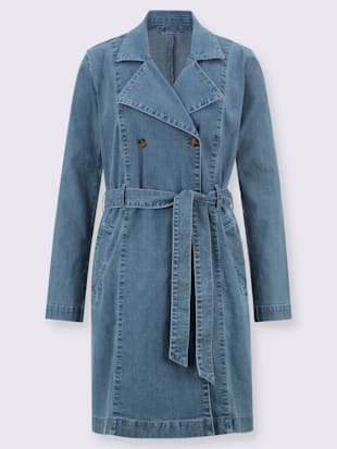 Trench-coat denim doux