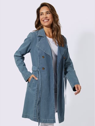 Trench-coat denim doux