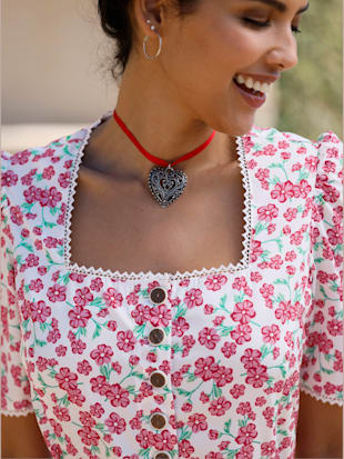 Robe traditionnelle empiècement en dentelle (Image 5)
