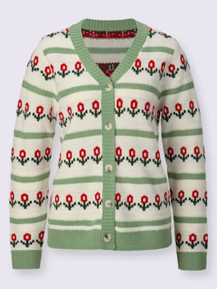 Veste en tricot tricot jacquard de qualité (Image 4)