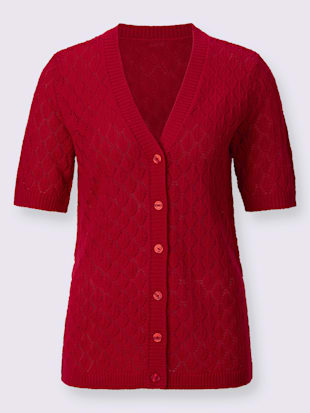 Veste en tricot ajouré superbe motif losanges ajouré (Image 3)