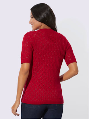 Veste en tricot ajouré superbe motif losanges ajouré (Image 2)