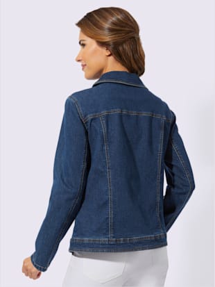 Veste en jean application en étoile à la mode