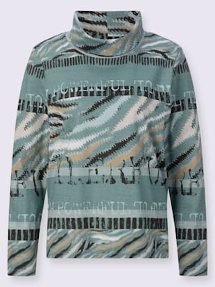 T-shirt à col roulé imprimé animal (Image 4)