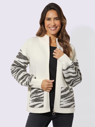 Veste en tricot jacquard fil argenté brillant couleur argenté (Image 2)