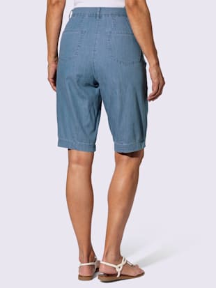 Bermuda en jean pinces tendance (Image 4)