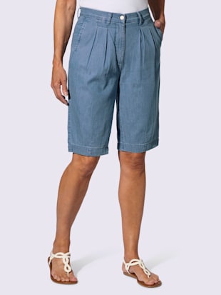 Bermuda en jean pinces tendance (Image 2)