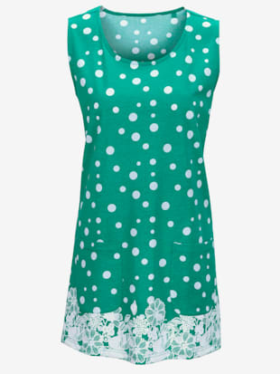 Débardeur long bordures imprimées - vert à motifs - 40 - Moda Vilona
