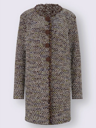 Veste en tricot coupe longue et dissimulante