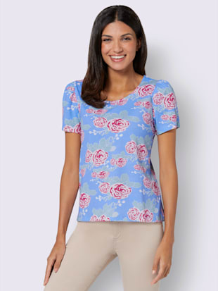 T-shirt à manches courtes manches bouffantes tendance