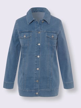 Veste en jean coupe longue tendance