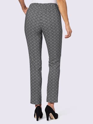 Pantalon en bengaline imprimé graphique (Image 4)