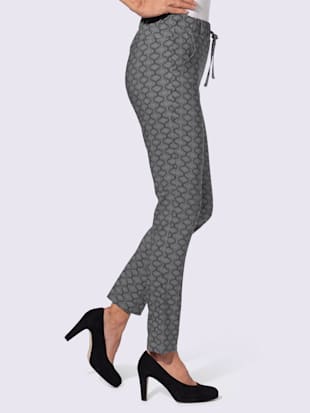 Pantalon en bengaline imprimé graphique (Image 3)