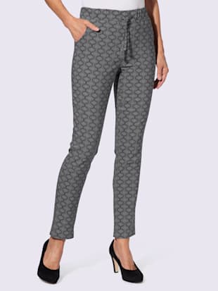 Pantalon en bengaline imprimé graphique (Image 2)