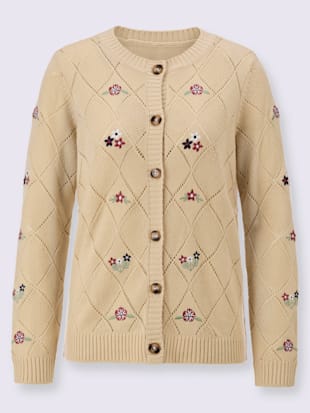 Veste en tricot ajouré superbe motif losanges ajouré