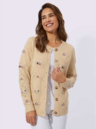 Veste en tricot ajouré superbe motif losanges ajouré