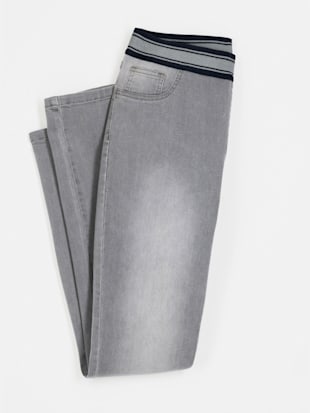 Jean ceinture élastique rayée