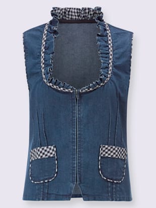 Gilet en jean superbes nervures