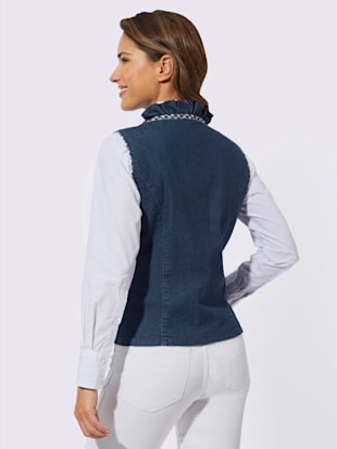 Gilet en jean superbes nervures