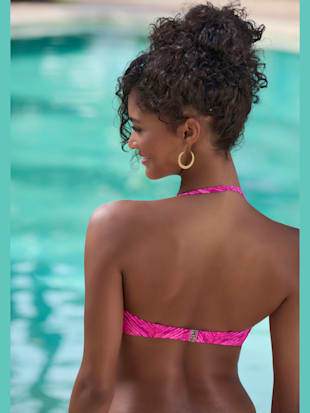 Haut de bikini bandeau à armatures imprimé graphique (Image 3)