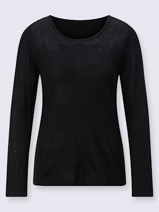 Pull à manches longues empiècements maille décoratifs (Image 4)
