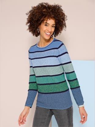 Pull à manches longues motif tricoté discret (Image 1)