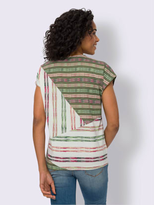 T-shirt à encolure ronde rayures sportives (Image 3)