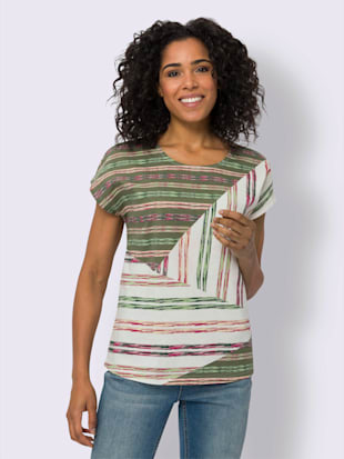 T-shirt à encolure ronde rayures sportives (Image 2)