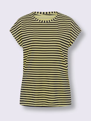 T-shirt rayé coupe décontractée aux épaules