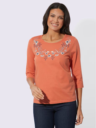 T-shirt à manches 3/4 imprimé floral