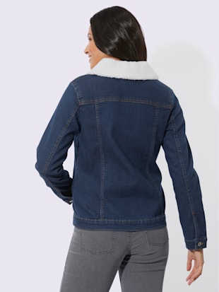 Veste en jean col imitation fourrure amovible (Image 3)