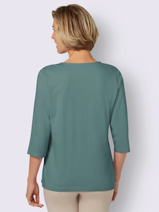 T-shirt à manches longues petites pierres brillantes fantaisie