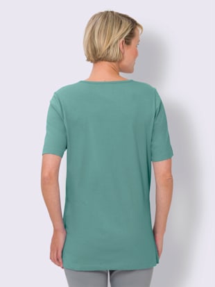 T-shirt long pur coton