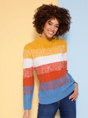 Pull à col montant mailles à l'envers tendance (Image 1)
