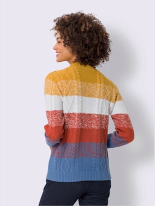 Pull à col montant mailles à l'envers tendance (Image 3)