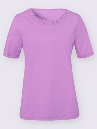 T-shirt tendance empiècement dentelle