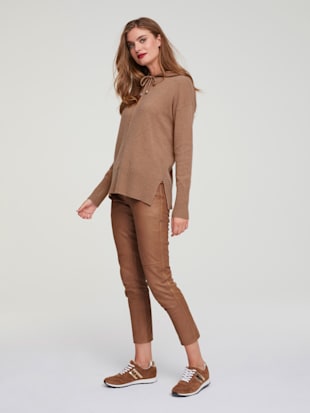 Pantalon en cuir coupe à cinq poches