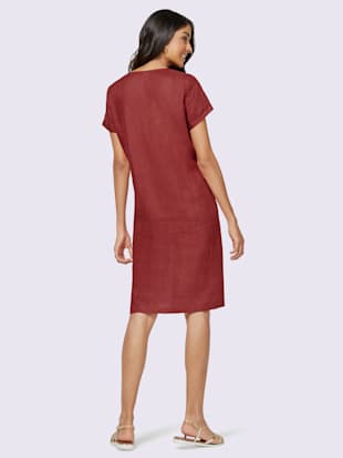 Robe décontractée patte de boutonnage asymétrique