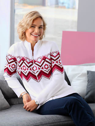 Veste en tricot joli motif norvégien