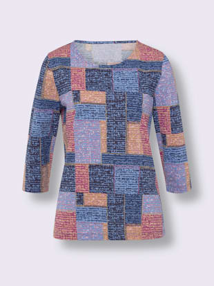 T-shirt à manches 3/4 motif patchwork (Image 4)
