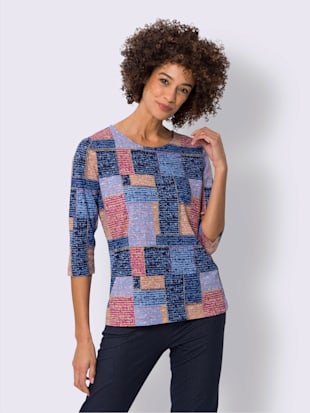 T-shirt à manches 3/4 motif patchwork (Image 2)