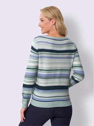 Pull à manches longues séduisant motif à rayures (Image 3)