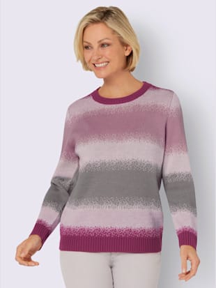 Pull encolure ronde superbe motif jacquard