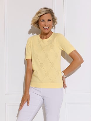 Pull ajouré motif ajouré transparent discret (Image 1)