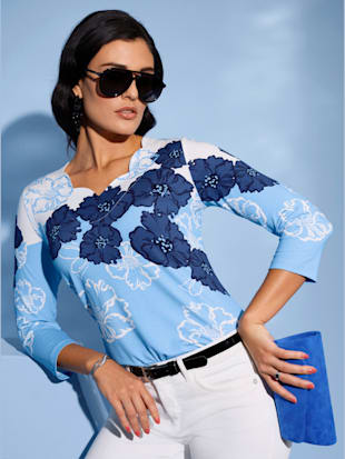 T-shirt imprimé bords arrondis féminins (Image 1)