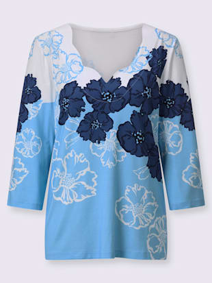 T-shirt imprimé bords arrondis féminins (Image 4)